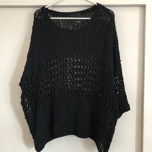 Fate by LFD goth knitted black netted sweater L